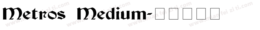 Metros Medium字体转换